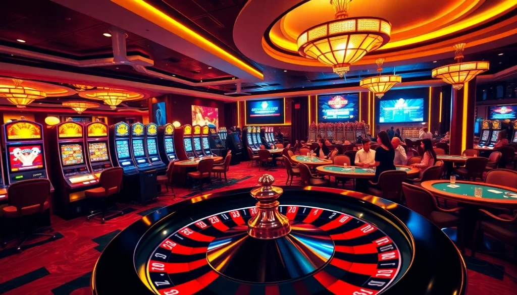 Experience the thrill of gaming at trang chủ gg88, featuring vibrant casino tables, and engaging players with poker chips and cards.
